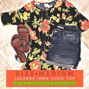 Lularoe Irma. Rare cabbage floral pattern.